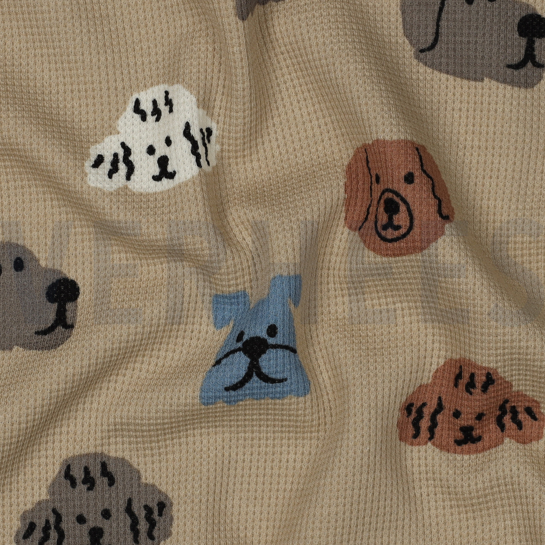 WAFFELJERSEY HUNDE HELLBRAUN #7