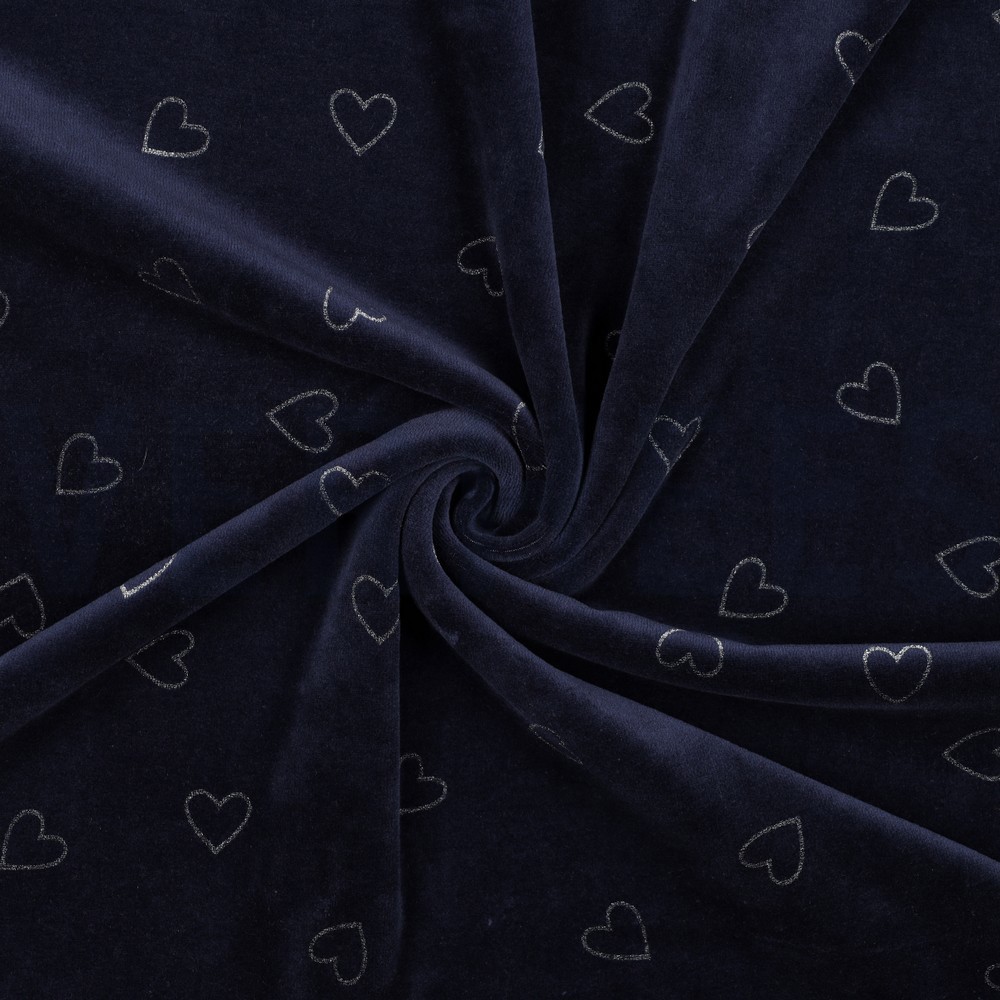 NICKY VELOURS GLITTER HARTEN MARINEBLAUW #7