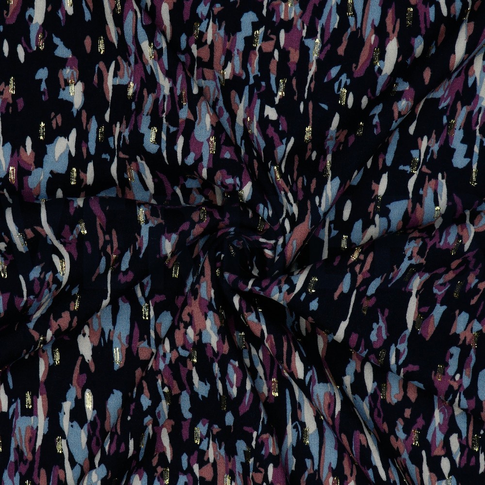 VISKOSE LUREX ABSTRACT MARINEBLAU #7