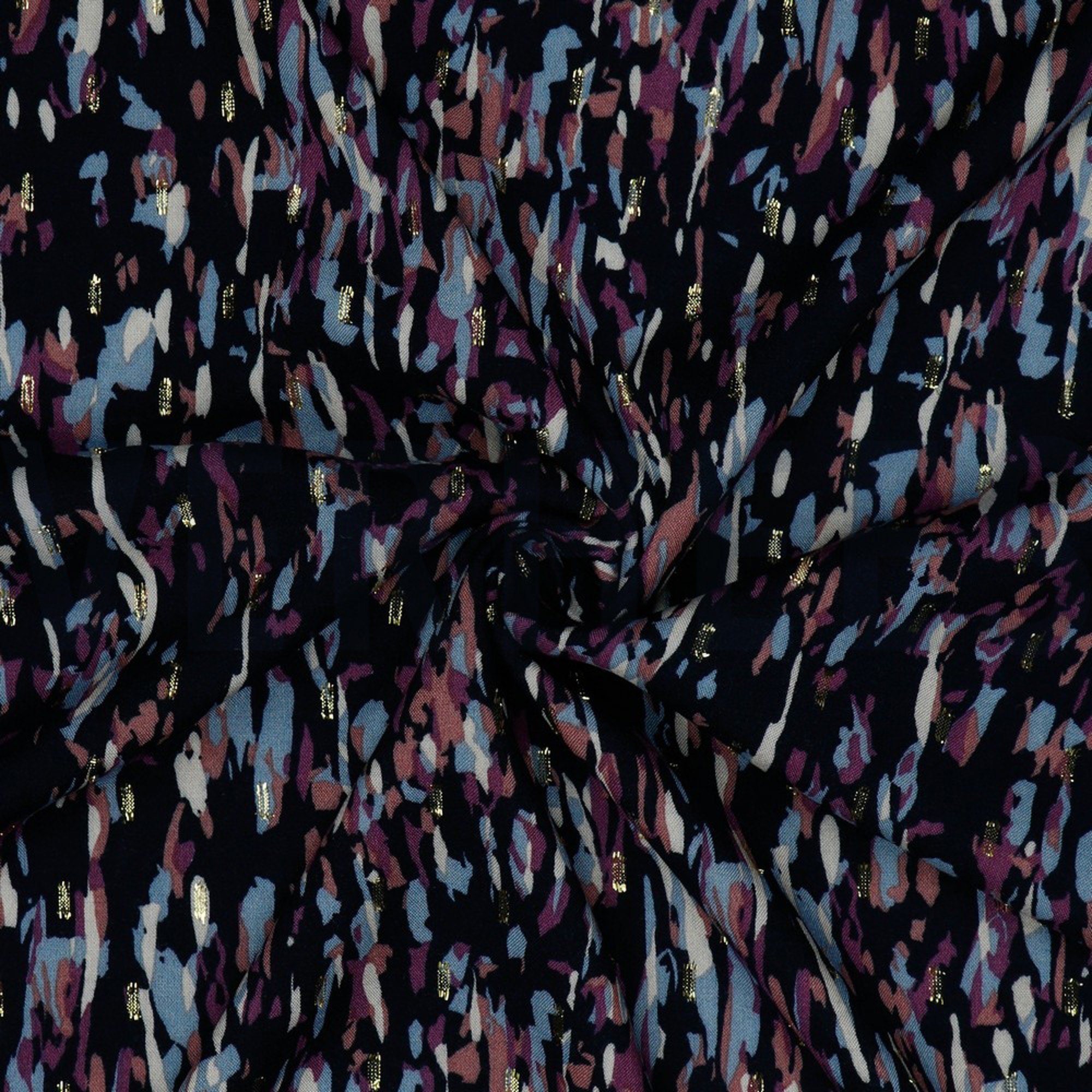 VISCOSE LUREX ABSTRACT BLEU MARINE (high resolution) #2