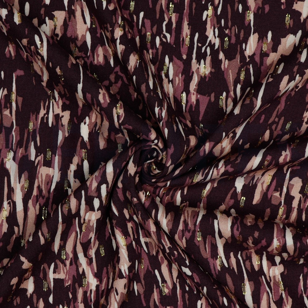 VISKOSE LUREX ABSTRACT BORDEAUXROT #7