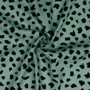LINEN VISCOSE WASHED DOTS OLD GREEN (thumbnail) #2