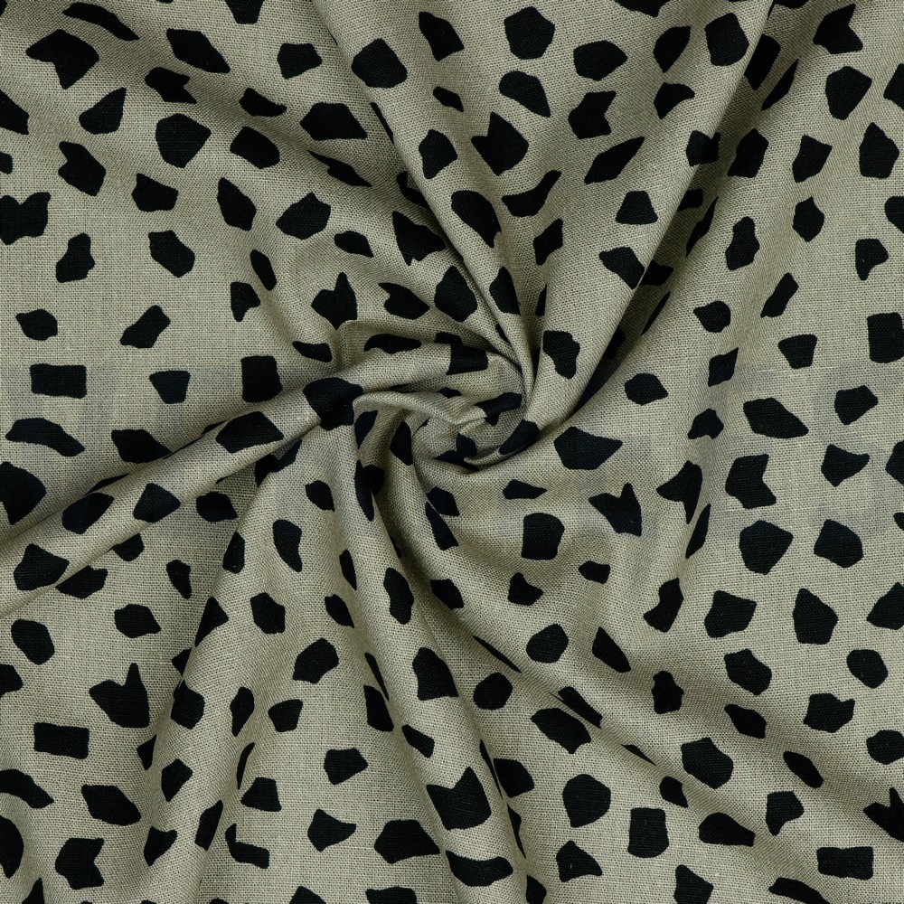 LINNEN VISCOSE GEWASSEN STIPPEN TAUPE #7