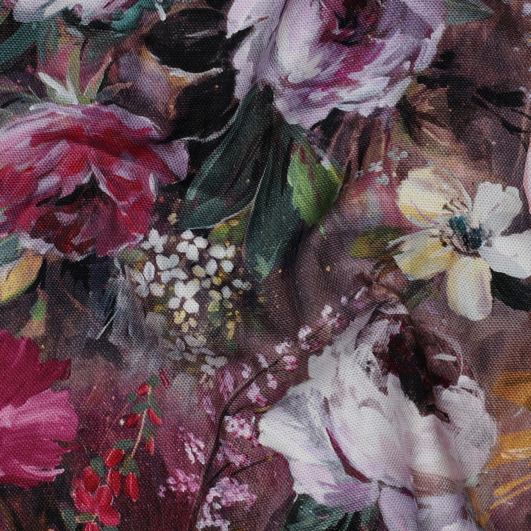 CANVAS DIGITAL FLOWERS MAUVE #7