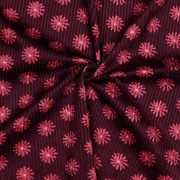 WASHED CORDUROY FLOWERS AUBERGINE (thumbnail) #2