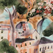 TOILE DÉCORATION DIGITAL MAISONS ÉCRU (thumbnail) #2