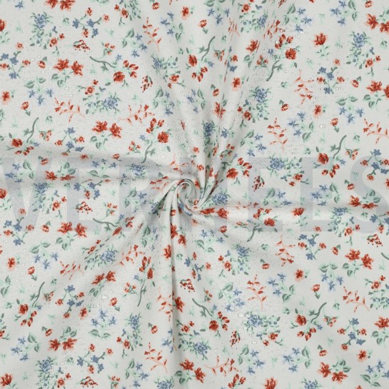 CANVAS WATERDICHT BLOEMEN WIT #7