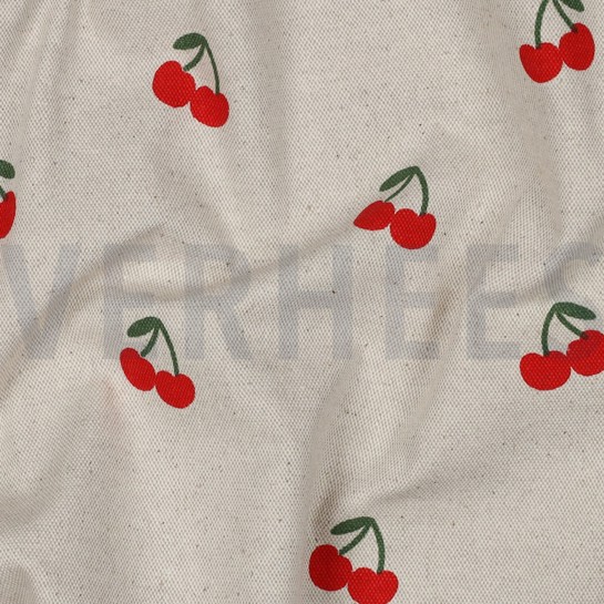 CANVAS LEINENOPTIK KIRSCHEN NATUR #7