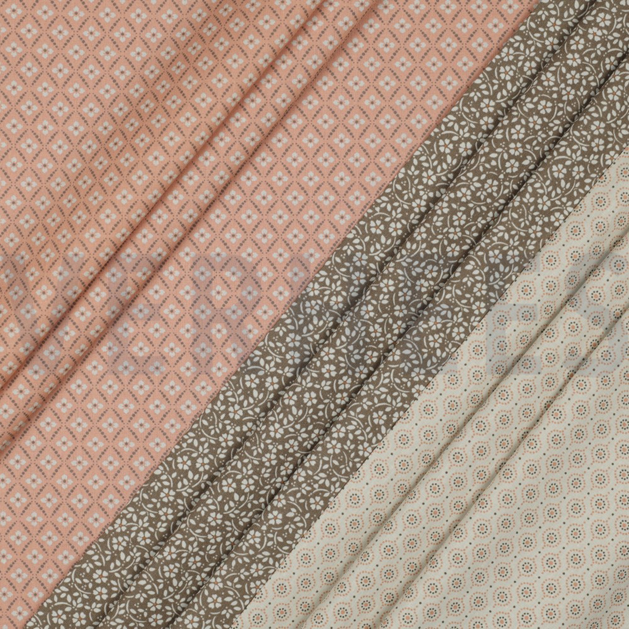 KATOENEN POPLIN BLOEMEN EN STIPPEN MOSGROEN (high resolution) #2