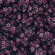 BAUMWOLLE POPELINE DIGITAL BLÜTEN MARINEBLAU (thumbnail) #2