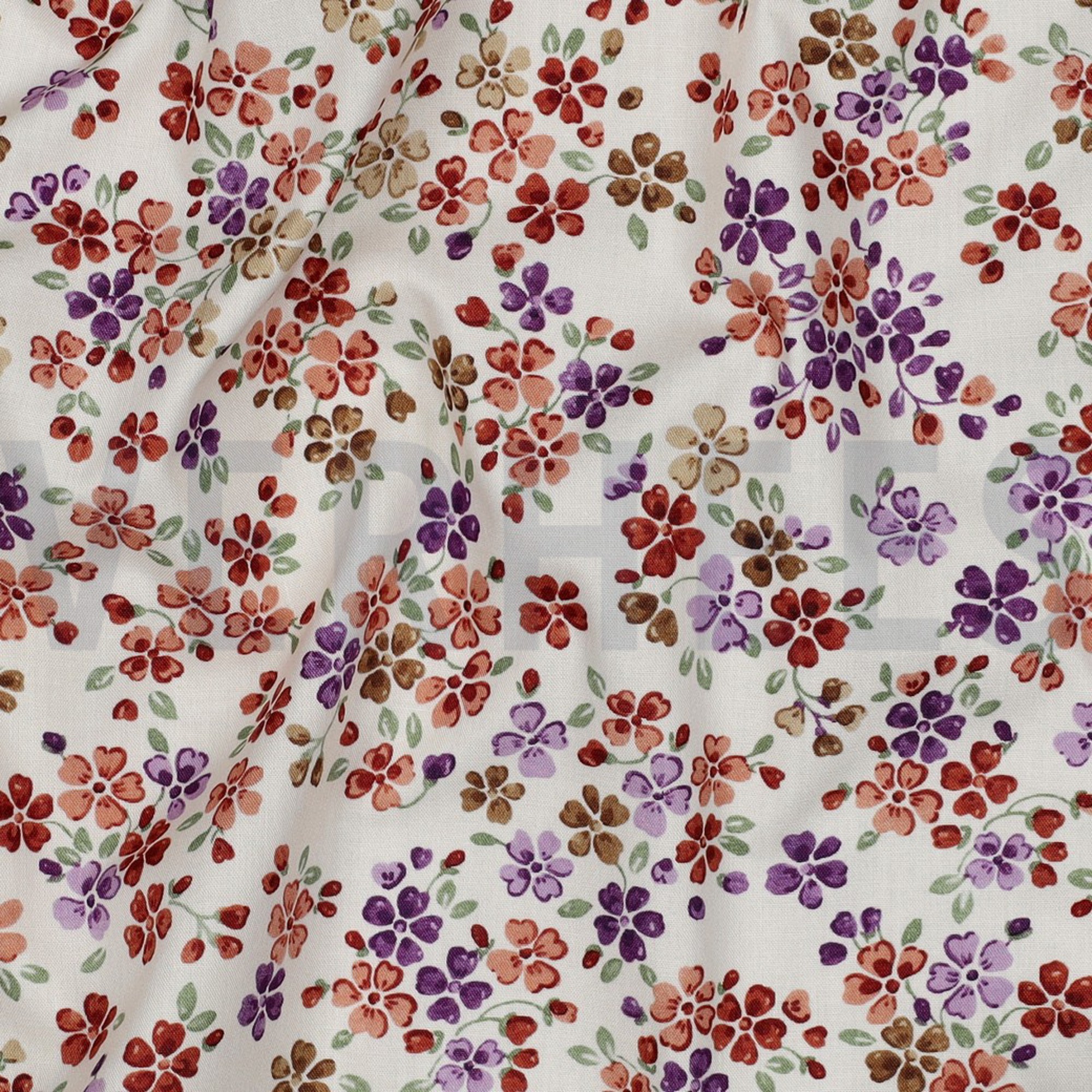 FINE POPLIN DIGITAL FLOWERS OFFWHITE (high resolution) #2
