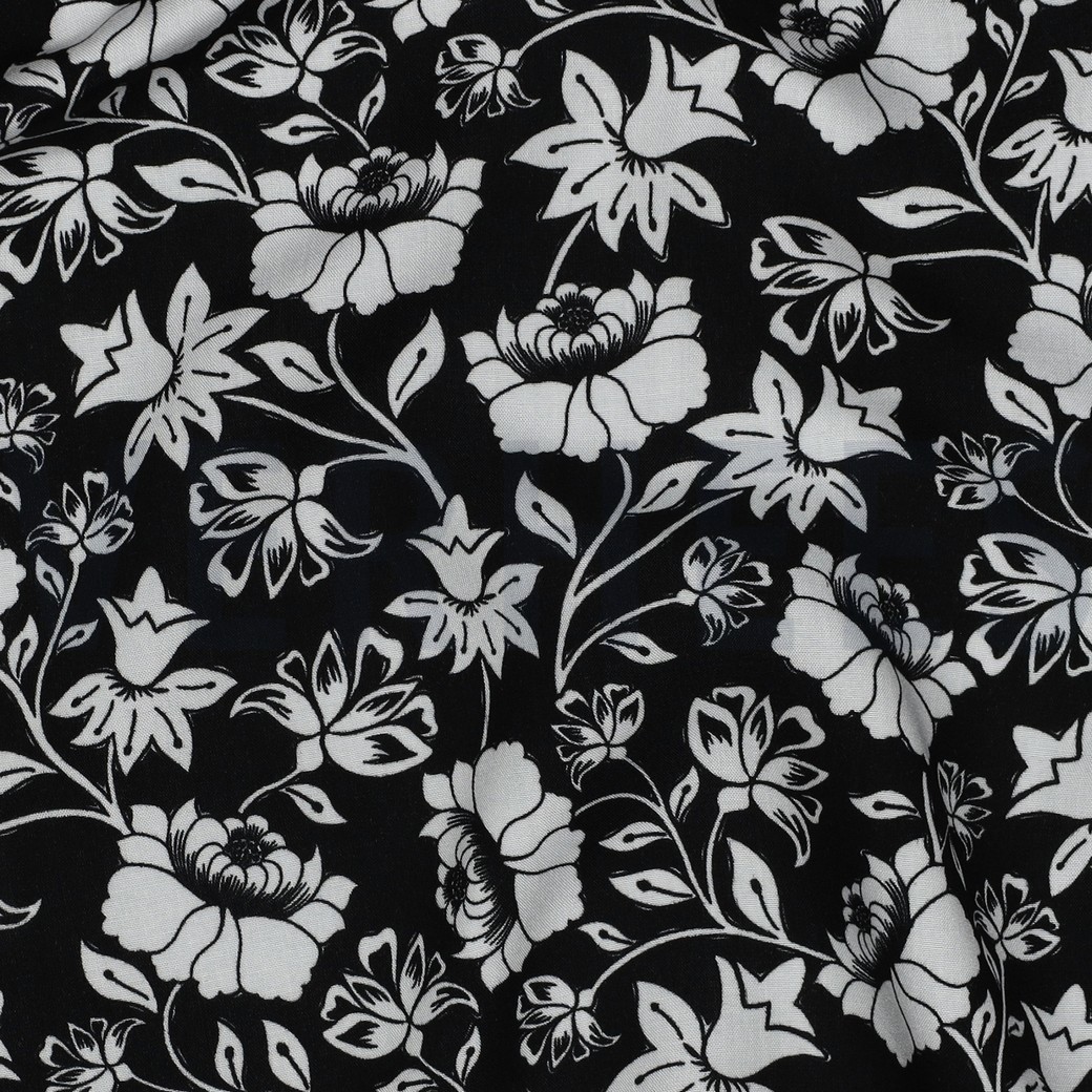 LENZING™ ECOVERO™ FLEURS NOIR #7