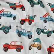 FINE POPLIN DIGITAL CARS WHITE (thumbnail) #2