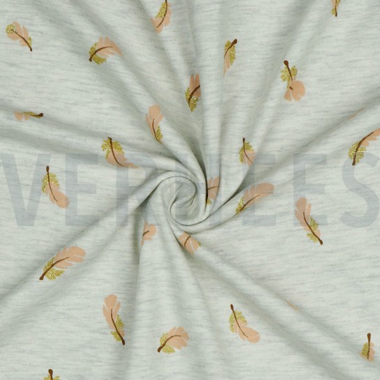 JERSEY MELANGE GLITTER VEREN ECRU GEMÊLEERD #7