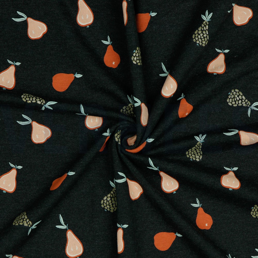 JERSEY MELANGE GLITTER PEARS ANTHRACITE MELANGE #7