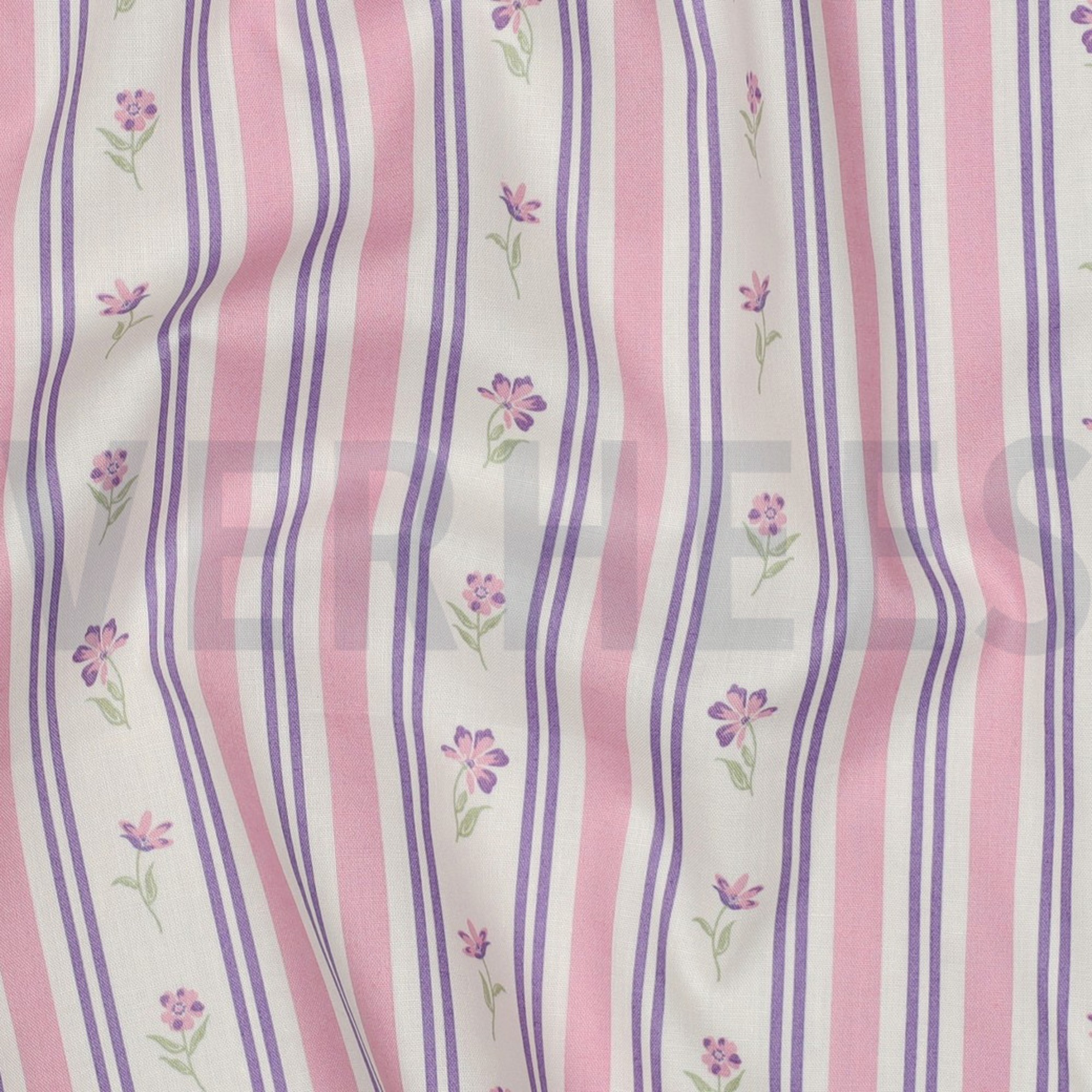 BAUMWOLLE POPELINE BLUMEN LILA/VIOLETT (high resolution) #2