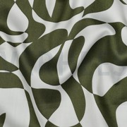 BAUMWOLLE SATIN ABSTRACT ARMEEGRÜN (thumbnail) #2