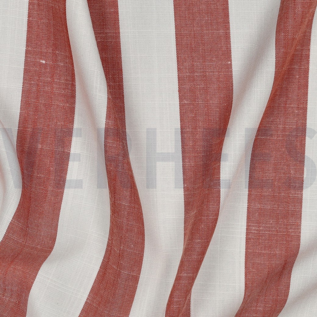 VISCOSE YARN DYED STRIPES ORANGE #7