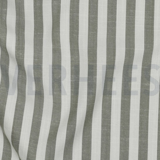 VISCOSE YARN DYED STRIPES GREEN #7