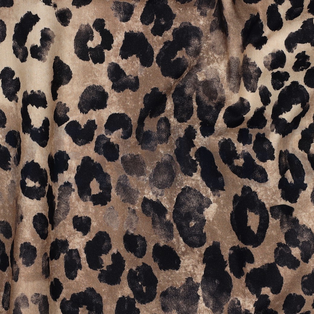 COTTON VISCOSE DIGITAL ANIMAL SKIN OCHRE #7
