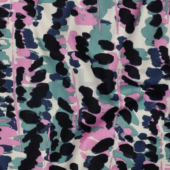 COTON VISCOSE ABSTRACT VERT #7
