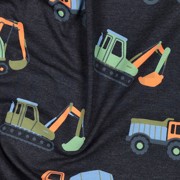 JERSEY MELANGE NEON BOUWVOERTUIGEN MARINEBLAUW (thumbnail) #2