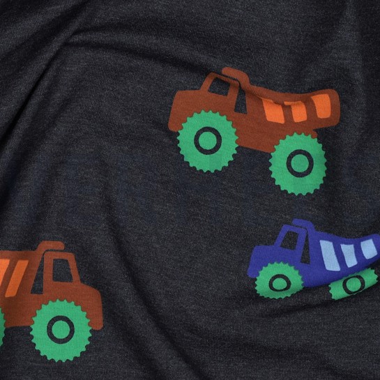 JERSEY MELANGE CONSTRUCTION VEHICLES NAVY #7