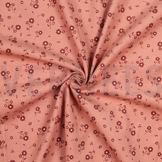 BABYCORD GLITTER SMALL FLOWERS BLUSH #7