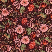 JERSEY DIGITAL FLOWERS BURGUNDY (thumbnail) #2