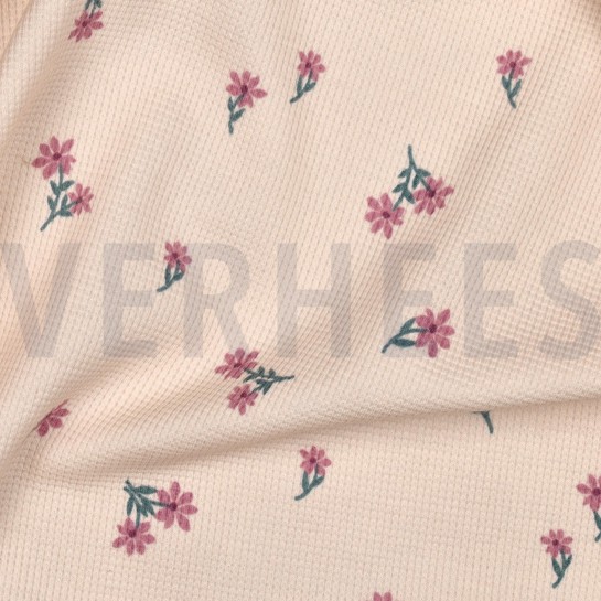 WAFFELJERSEY BLUMEN HELLROSA #7