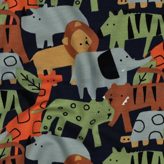 FRENCH TERRY TIERE MARINEBLAU #7