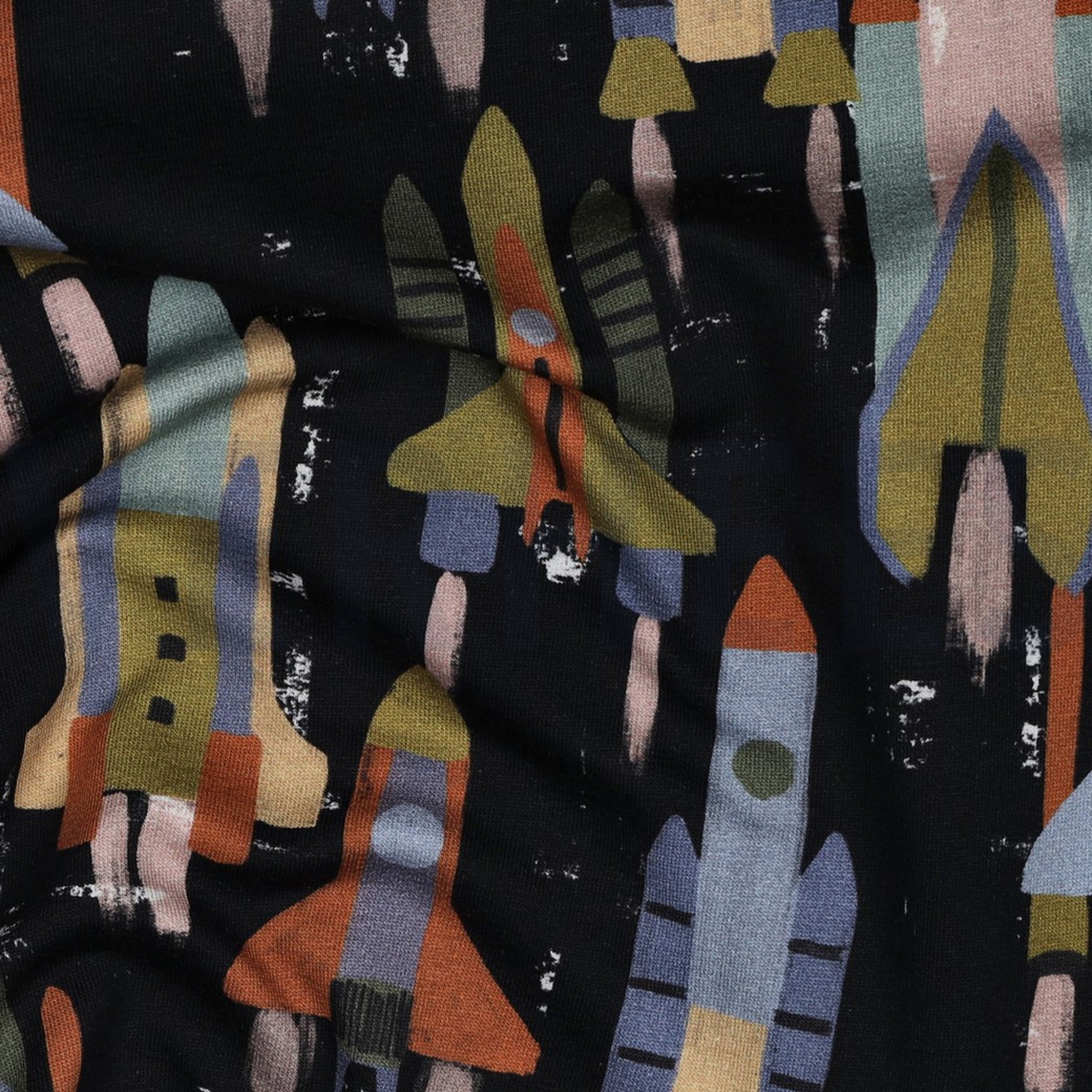 FRENCH TERRY DIGITAL FUSÉES NOIR (high resolution) #2