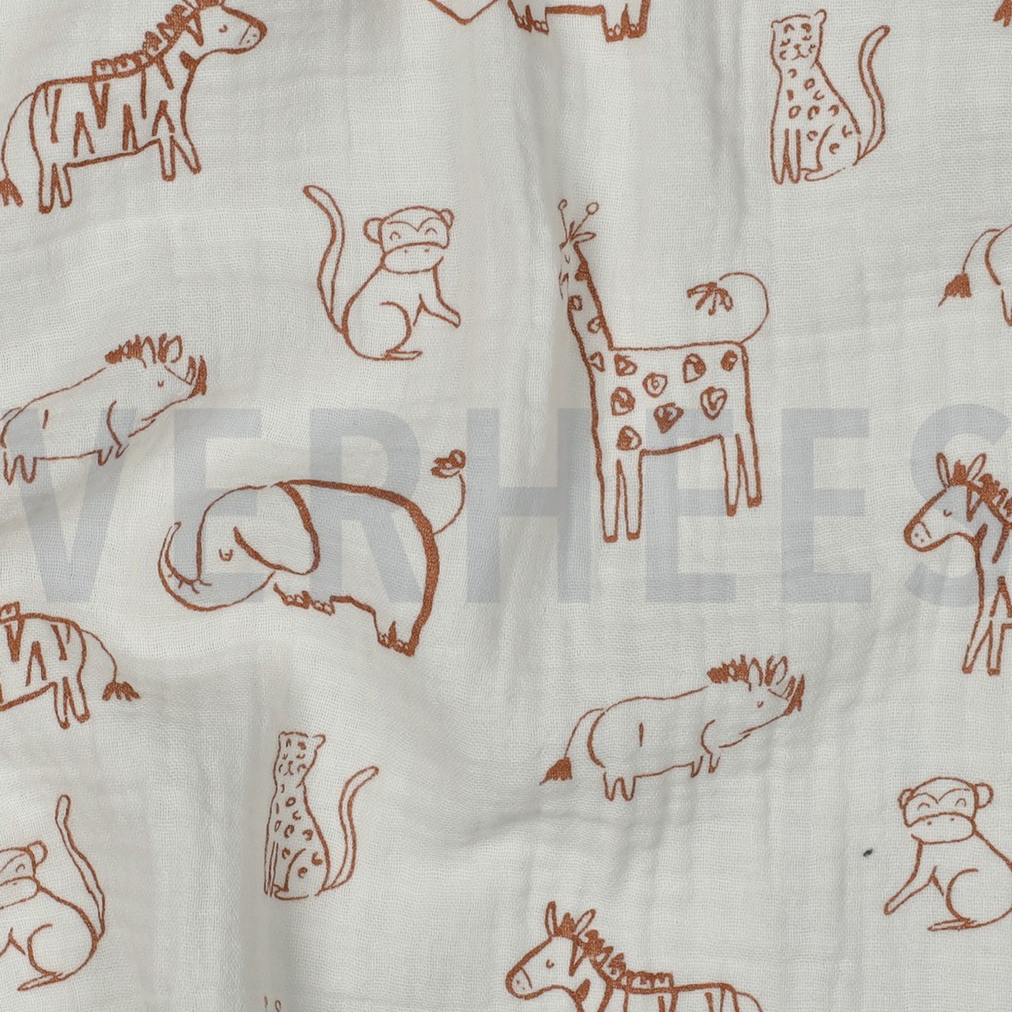 MUSSELIN SAFARI TIERE GEBROCHEN WEISS (high resolution) #2