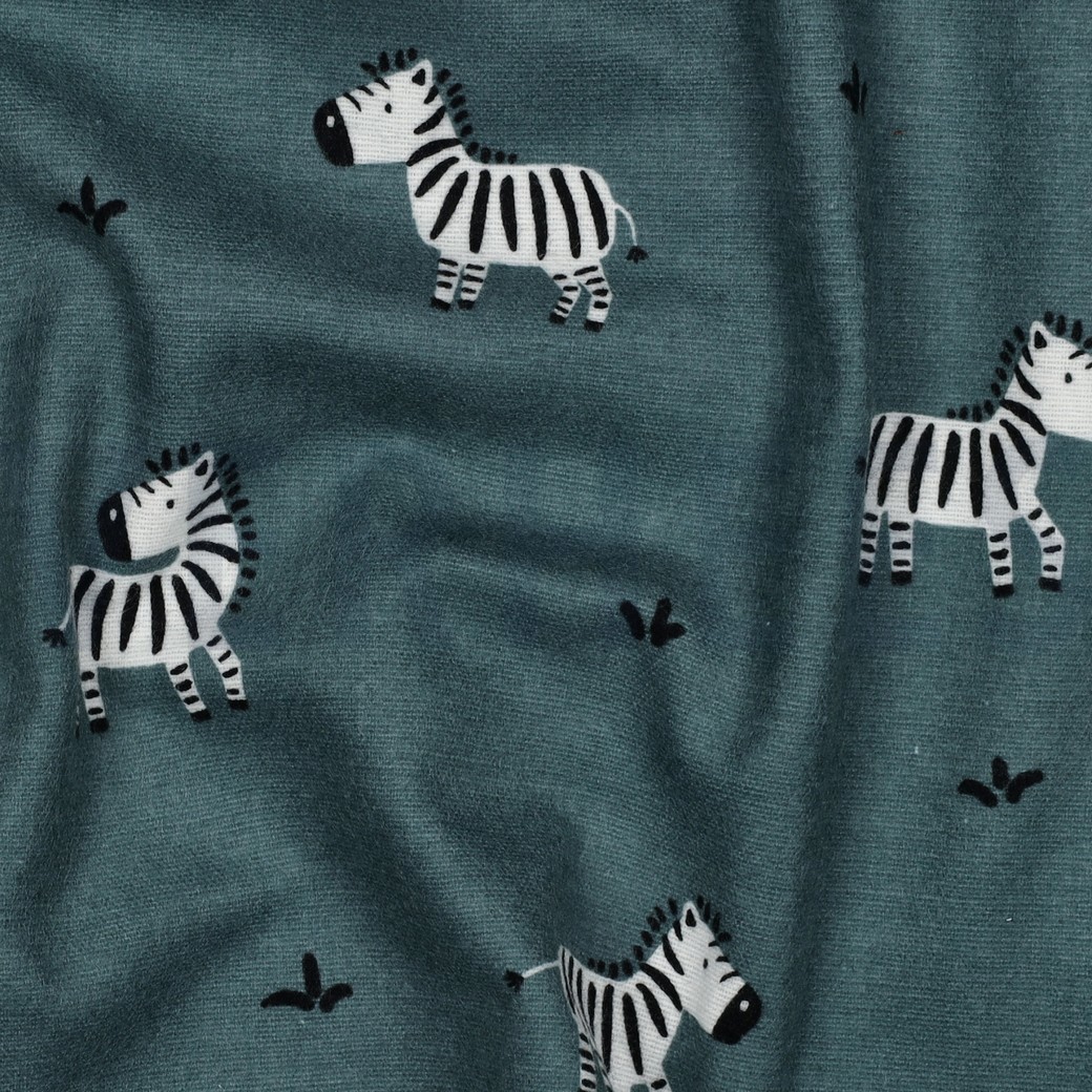 FLANELL ZEBRAS GRÜN #7