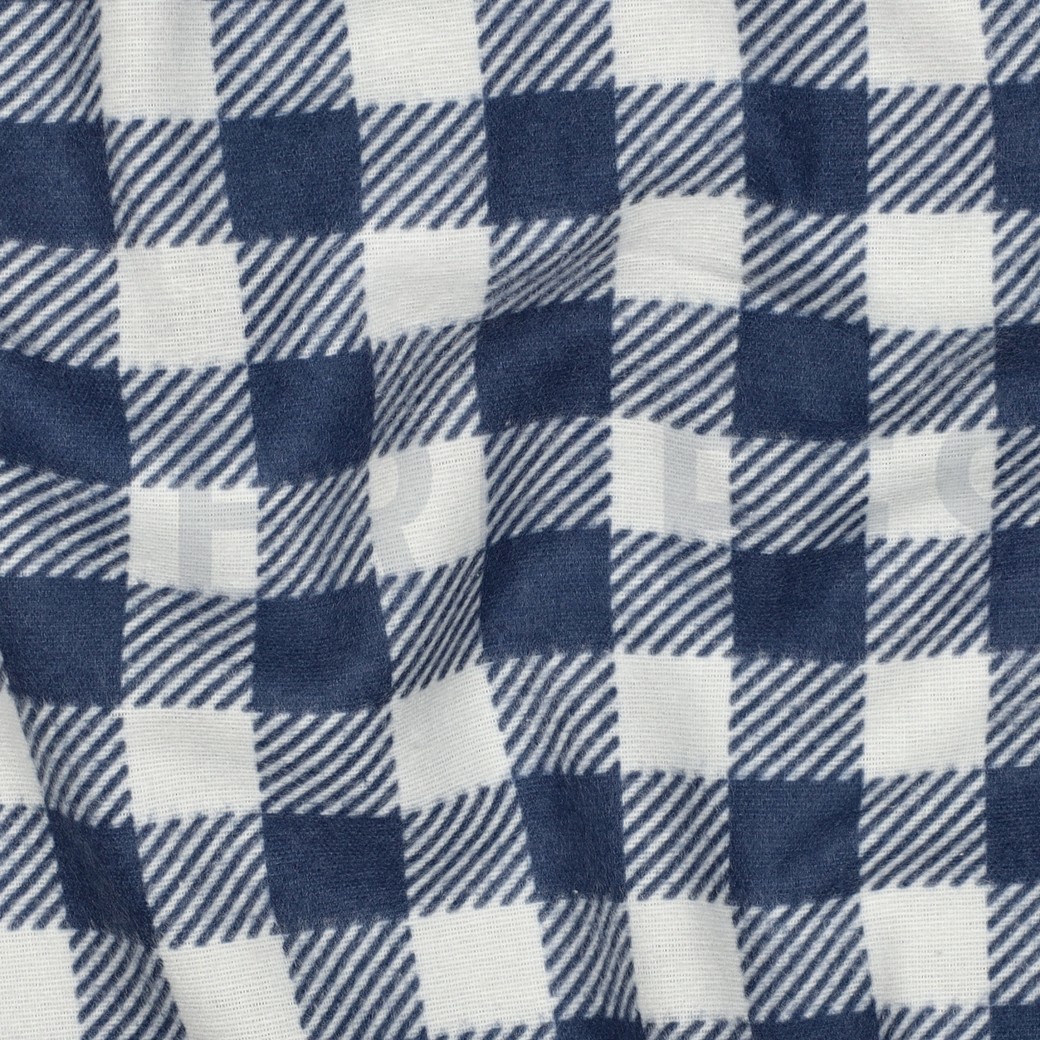 FLANELL KAROS BLAU #7