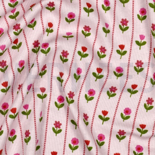 RIPPJERSEY BLUMEN HELLROSA #7