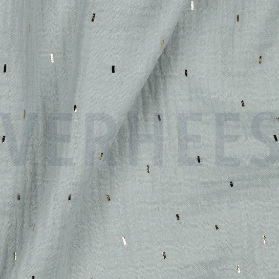 MUSSELIN FOLIE STREIFEN MINT/GOLD #7