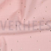 DOUBLE GAUZE FOLIE STREPEN LICHTROZE/GOUD (thumbnail) #2