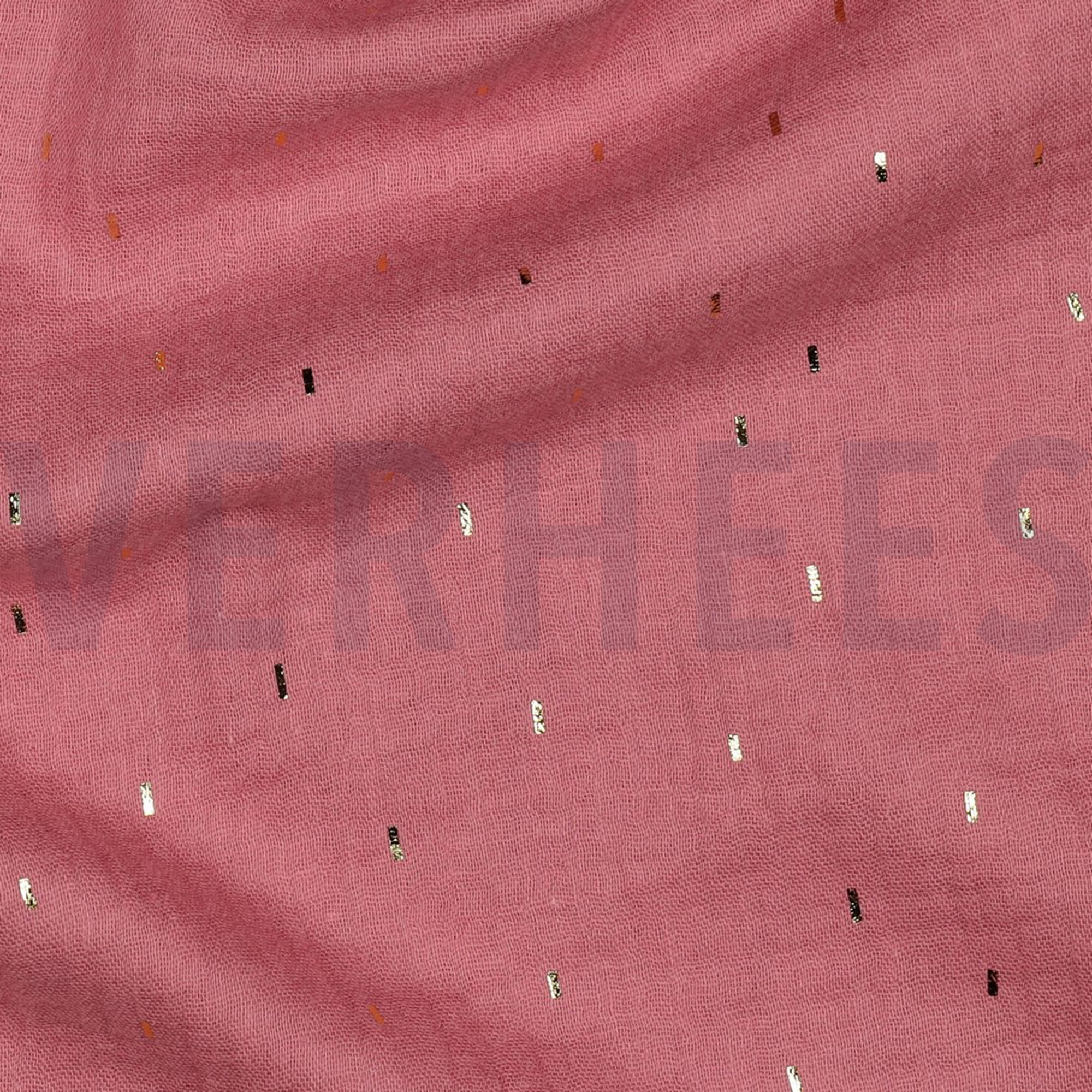 MUSSELIN FOLIE STREIFEN MAUVE / GOLD (high resolution) #2