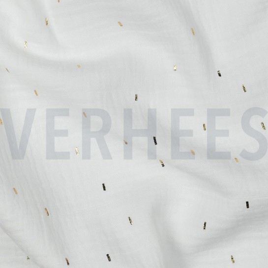 DOUBLE GAUZE FOIL STRIPES OFFWHITE #7