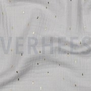 MUSSELIN FOLIE STREIFEN HELLGRAU / GOLD (thumbnail) #2