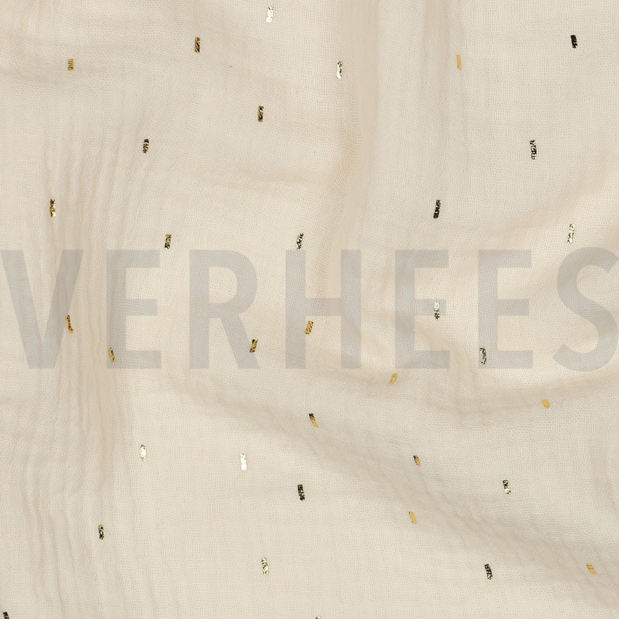 MUSSELIN FOLIE STREIFEN ECRU / GOLD (high resolution) #2