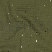 DOUBLE GAUZE FOLIE STREPEN GROEN/GOUD (thumbnail) #2