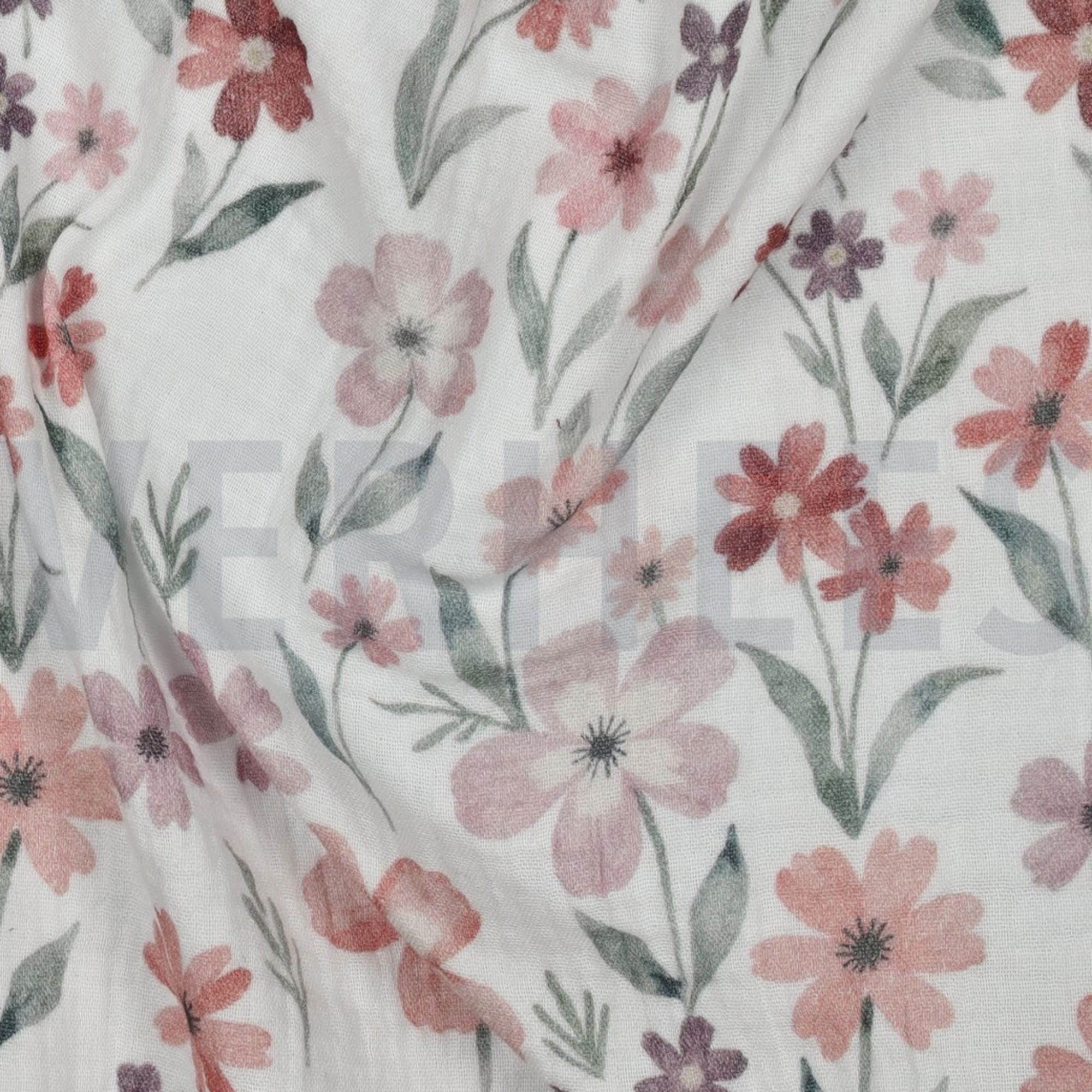 MUSSELIN DIGITAL BLUMEN WEISS (high resolution) #2