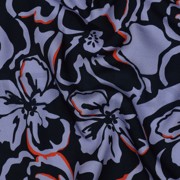 LENZING™ ECOVERO™ BLUMEN MARINEBLAU (thumbnail) #2