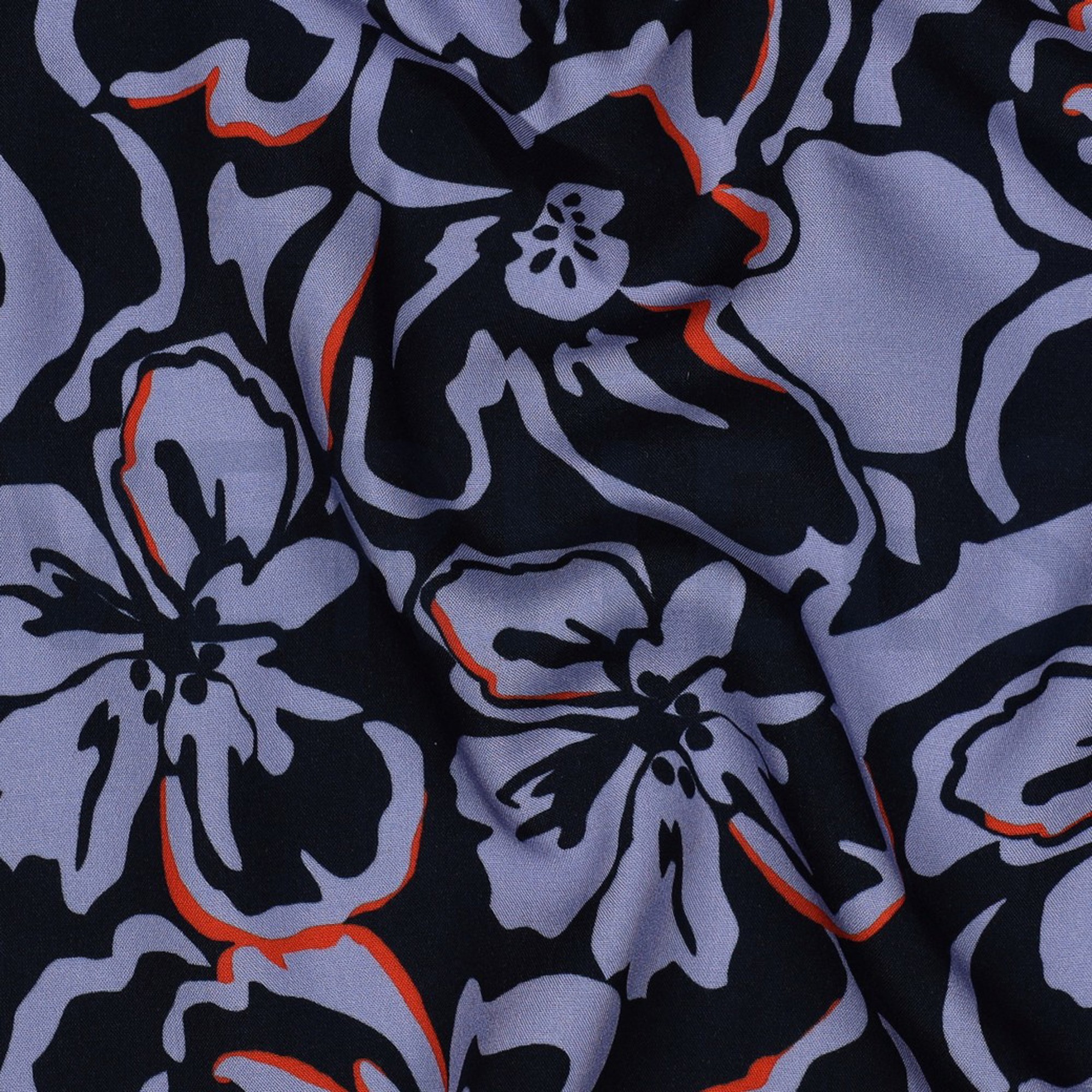 LENZING™ ECOVERO™ BLUMEN MARINEBLAU (high resolution) #2