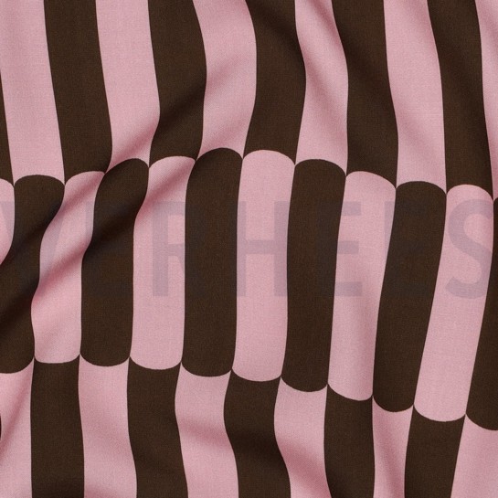 LENZING™ ECOVERO™ STRIPES BROWN #7