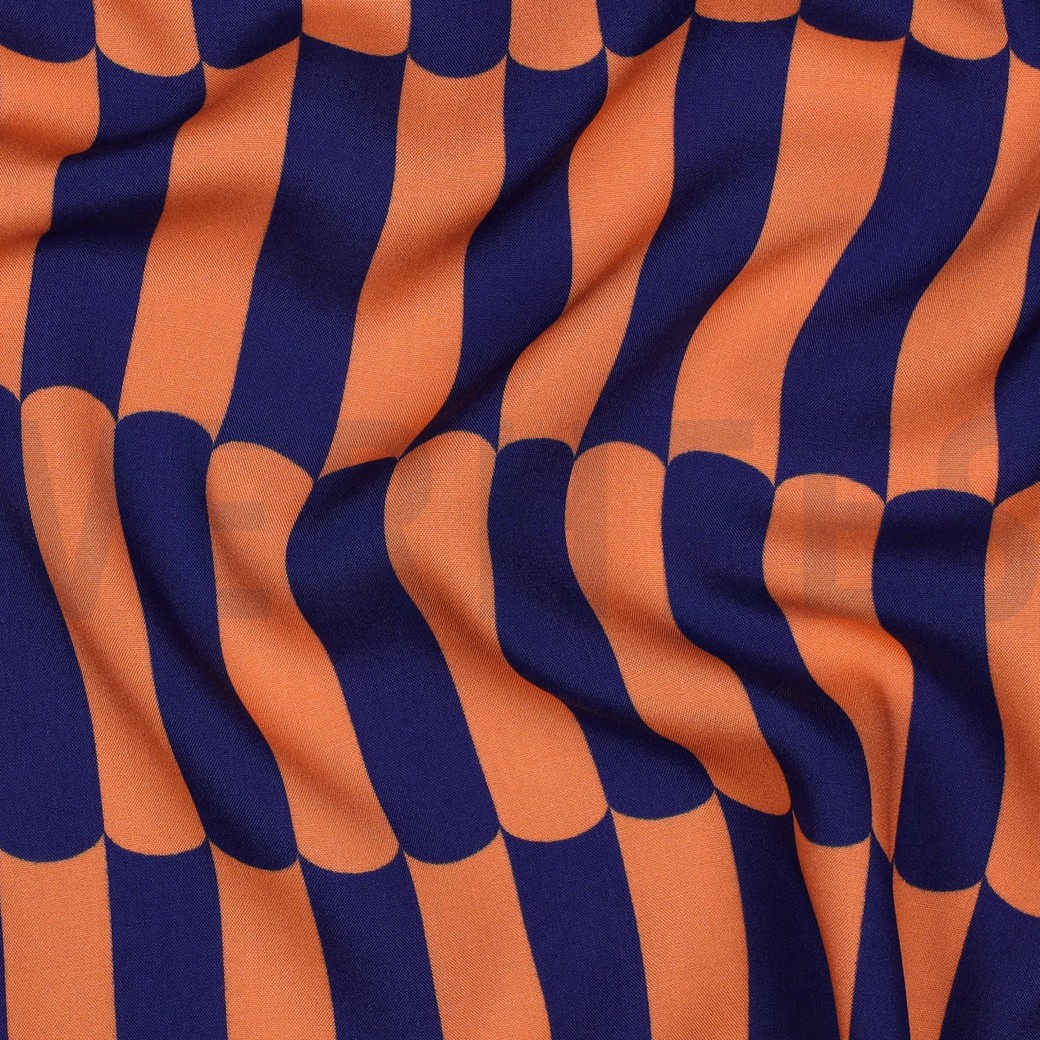 LENZING™ ECOVERO™ STRIPES COBALT #7