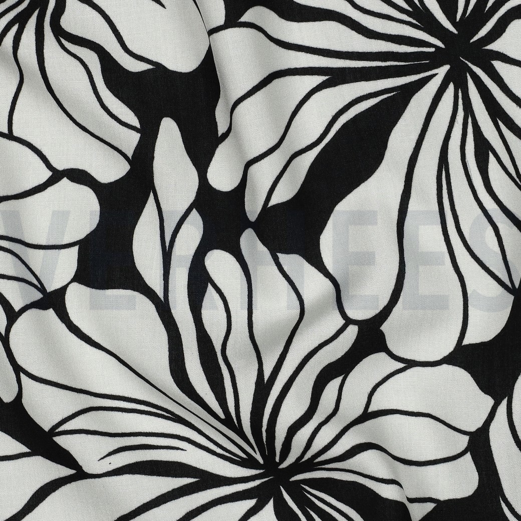VISCOSE RADIANCE FLEURS NOIR #7