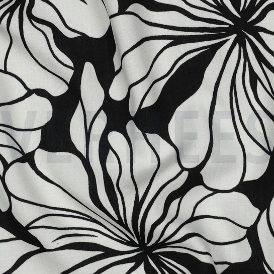VISKOSE RADIANCE BLUMEN SCHWARZ #7